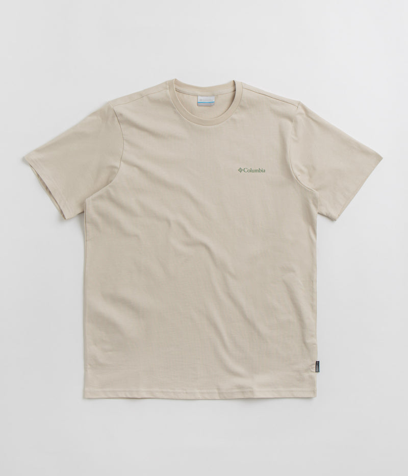 Columbia Explorers Canyon Back T-Shirt in Dark Stone and Bearly Tribe