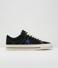 Converse x Quartersnacks One Star Pro Ox Shoes in Black and Egret / Hyper Blue