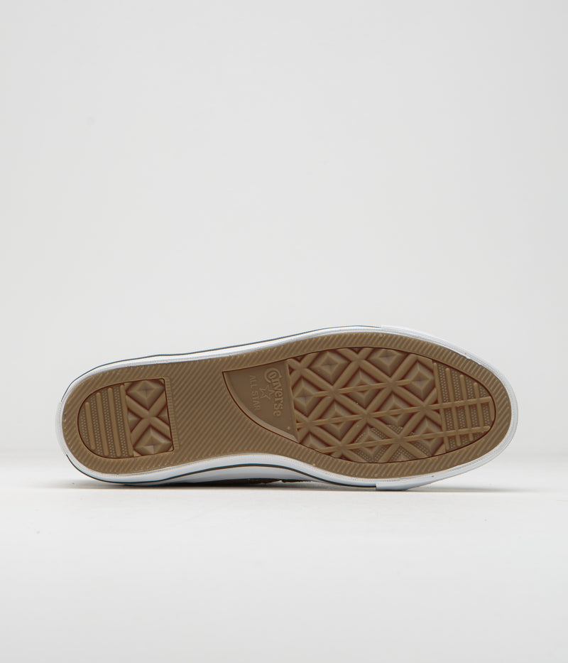 Converse x Quartersnacks One Star Pro Ox Shoes in Dark Clove and White / Cherry