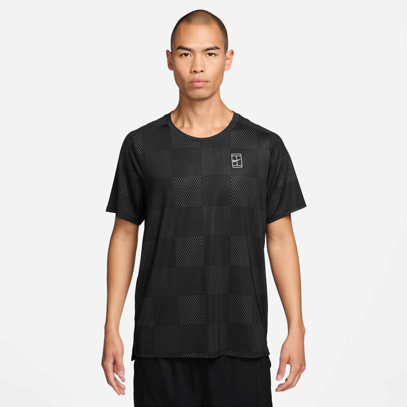 Court Advantage Printed Tee in Black/White