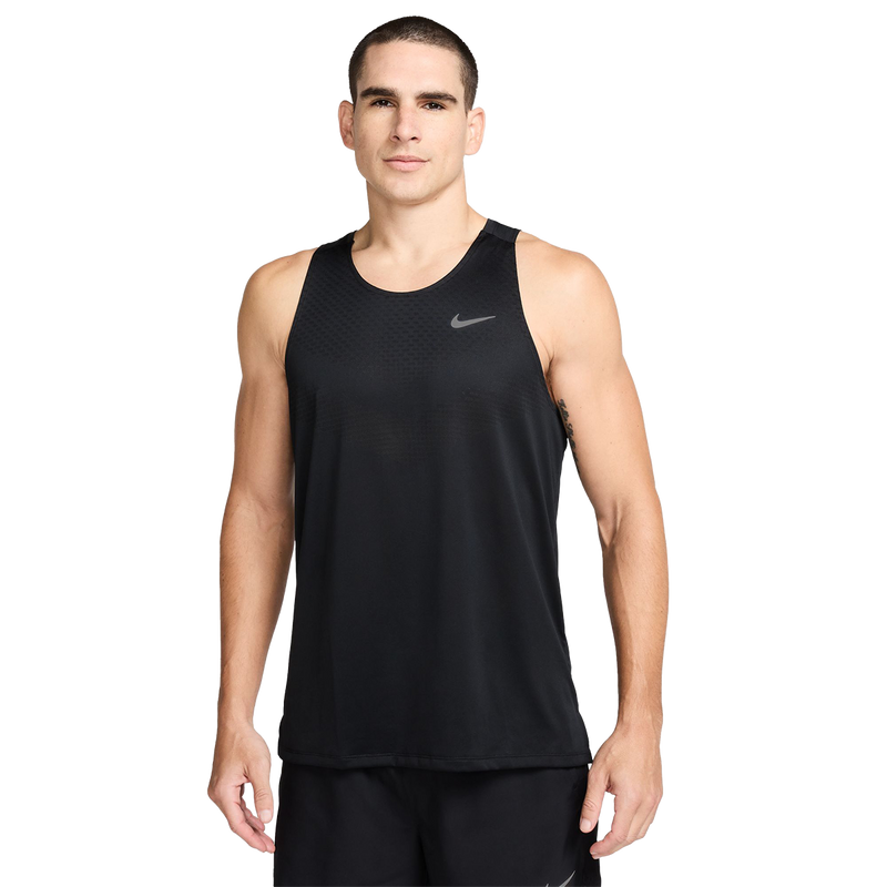 Dri FIT Stride Tank Black Grey Mens
