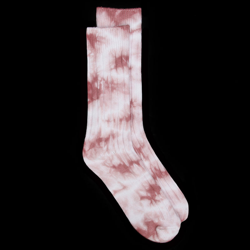 Dyed Ribbed Crew Sock