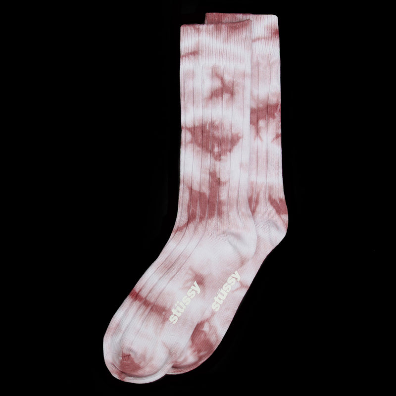 Dyed Ribbed Crew Sock