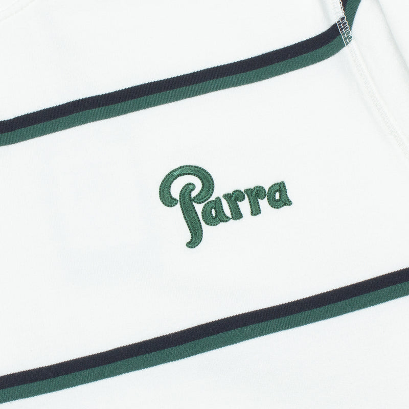 by Parra Fancy Logo Striped Crewneck