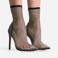 fishnet Stiletto heel Booties, Halloween Style
