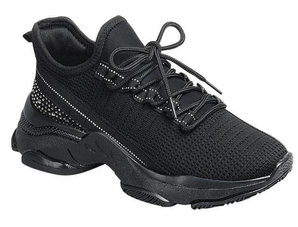 Forever Hana-47 Lace Up Low Sneakers with Rhinestone Details