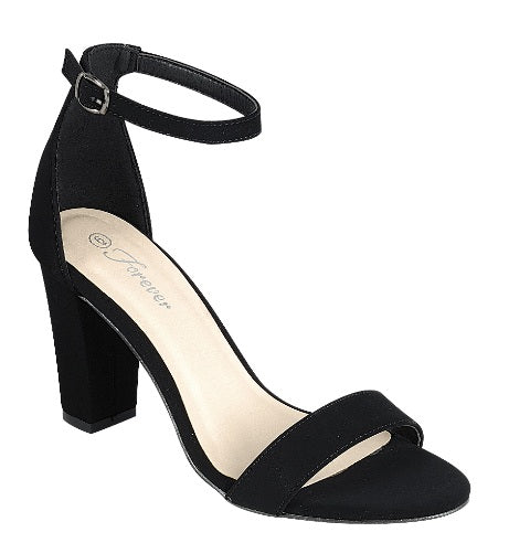 Forever Rise-7 Open Toe Chunky Block High Heel