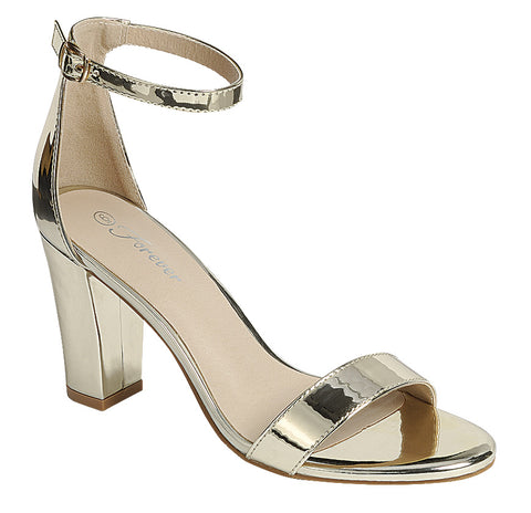 Forever Rise-7 Open Toe Chunky Block High Heel