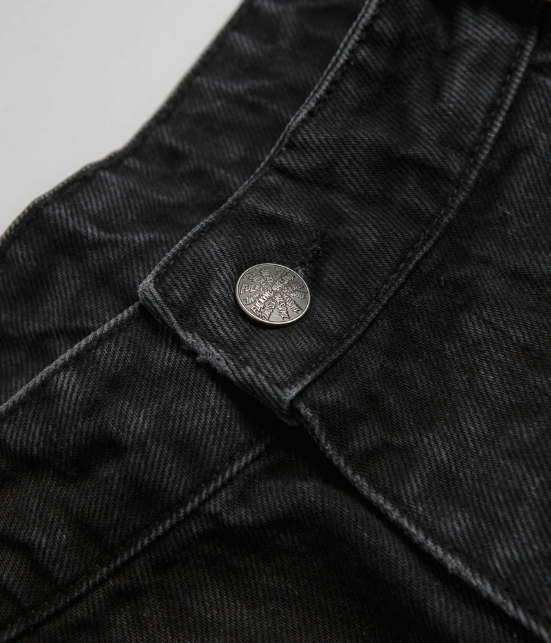 Fucking Awesome Baggy Pleated Denim Laser Shorts in Black