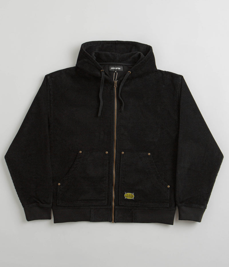 Fucking Awesome KO Corduroy Zipped Hoodie in Black