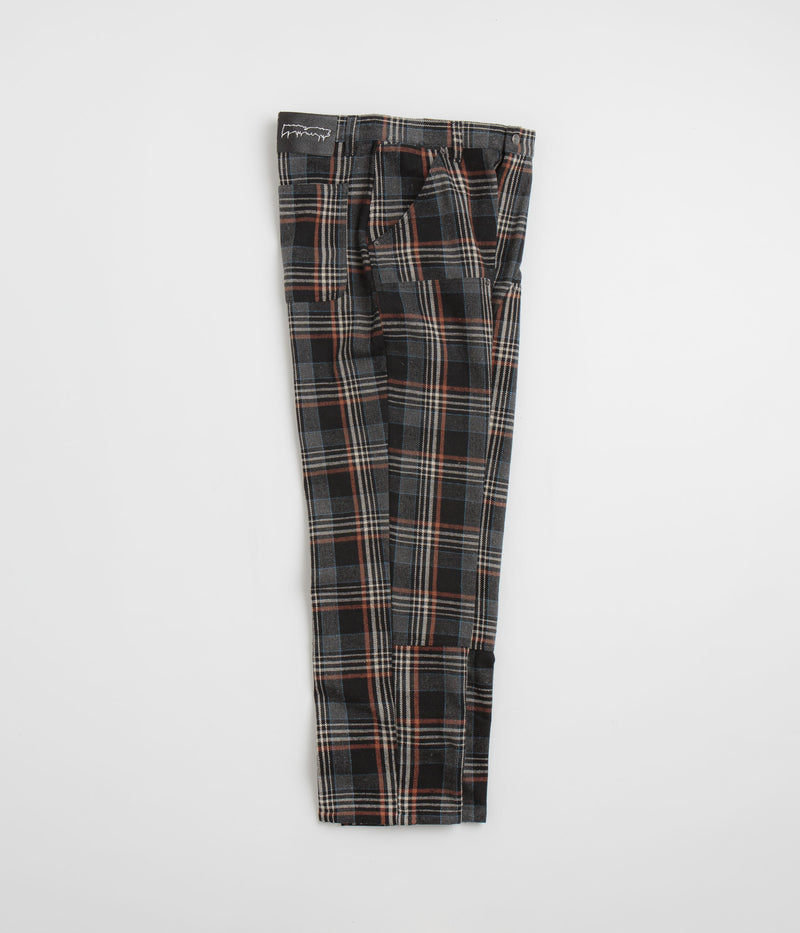 Fucking Awesome Plaid Double Knee Pants in Black