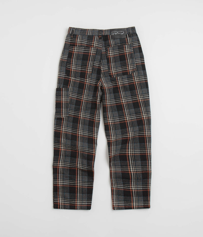 Fucking Awesome Plaid Double Knee Pants in Black