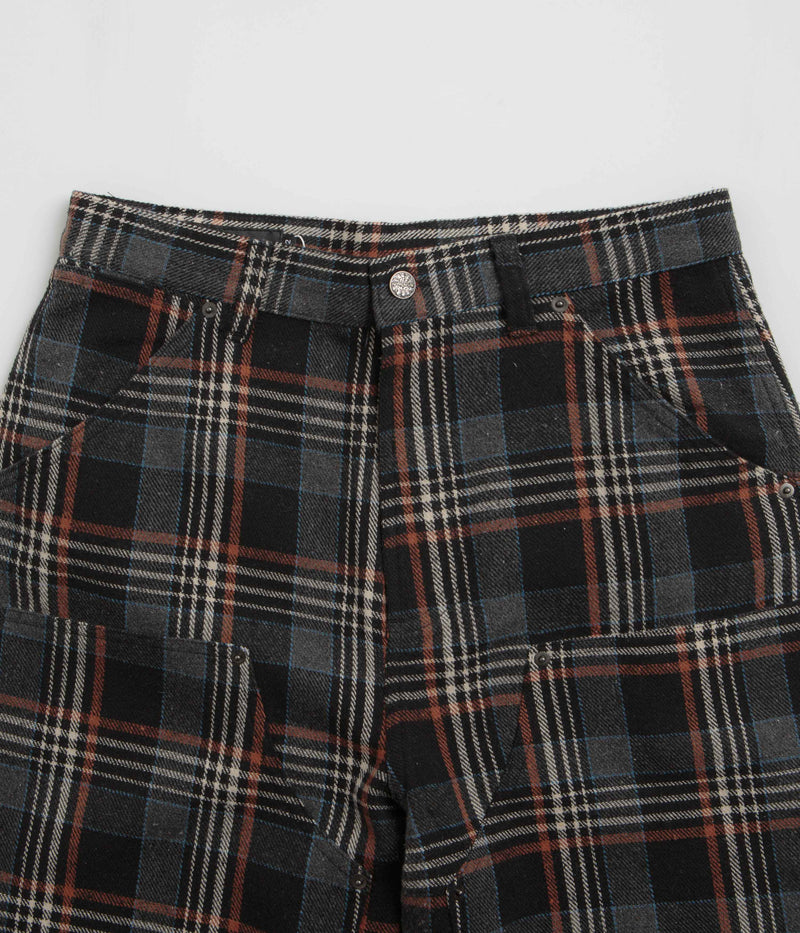 Fucking Awesome Plaid Double Knee Pants in Black