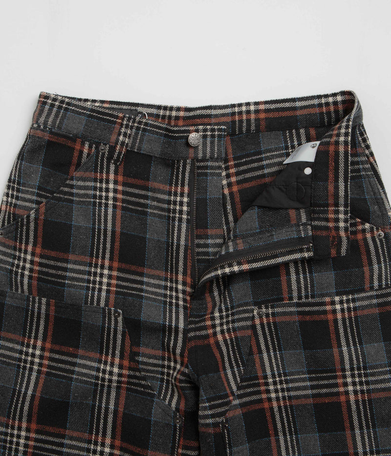 Fucking Awesome Plaid Double Knee Pants in Black