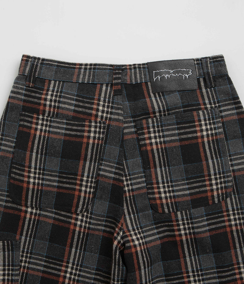 Fucking Awesome Plaid Double Knee Pants in Black