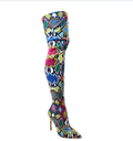 Graffiti Thigh High Boots