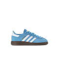 Kids light blue adidas Spezial low-top sneaker with white stripes and gum sole