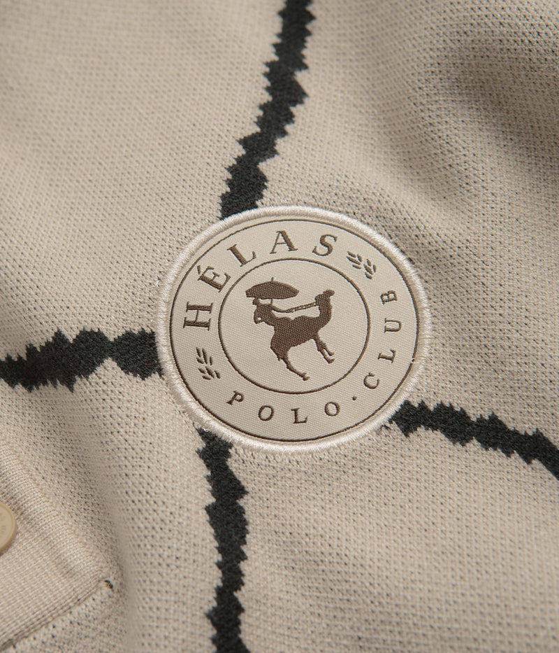 Helas Polo Club Knit Sweatshirt in Off White