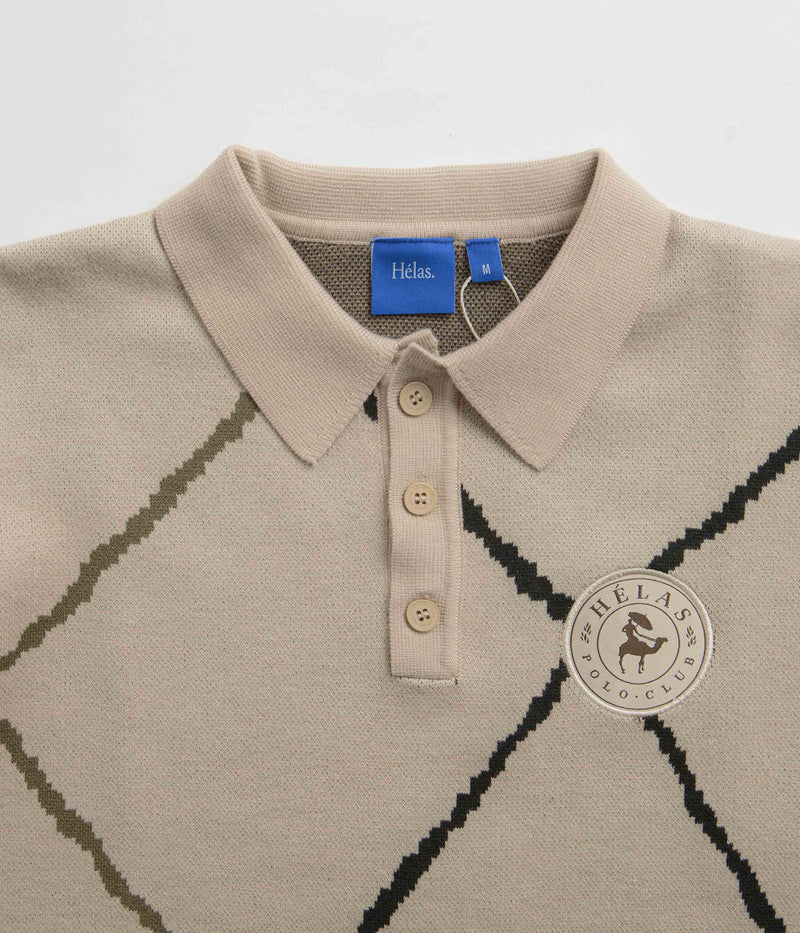 Helas Polo Club Knit Sweatshirt in Off White
