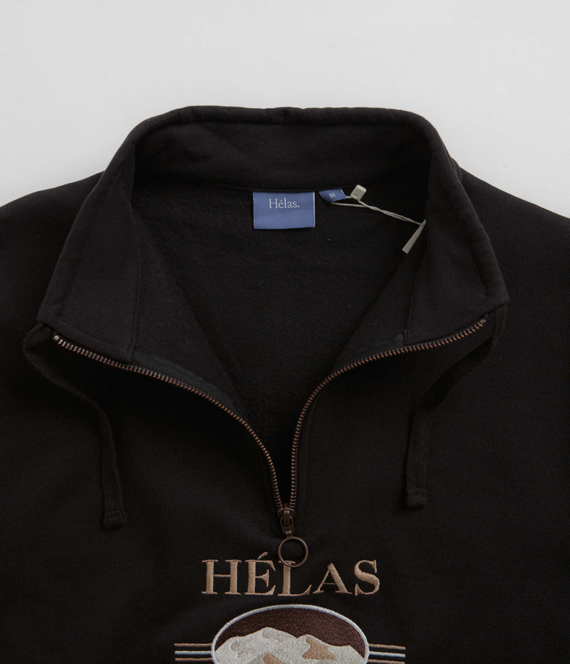 Helas Sahara Quarter Zip Sweatshirt in Black