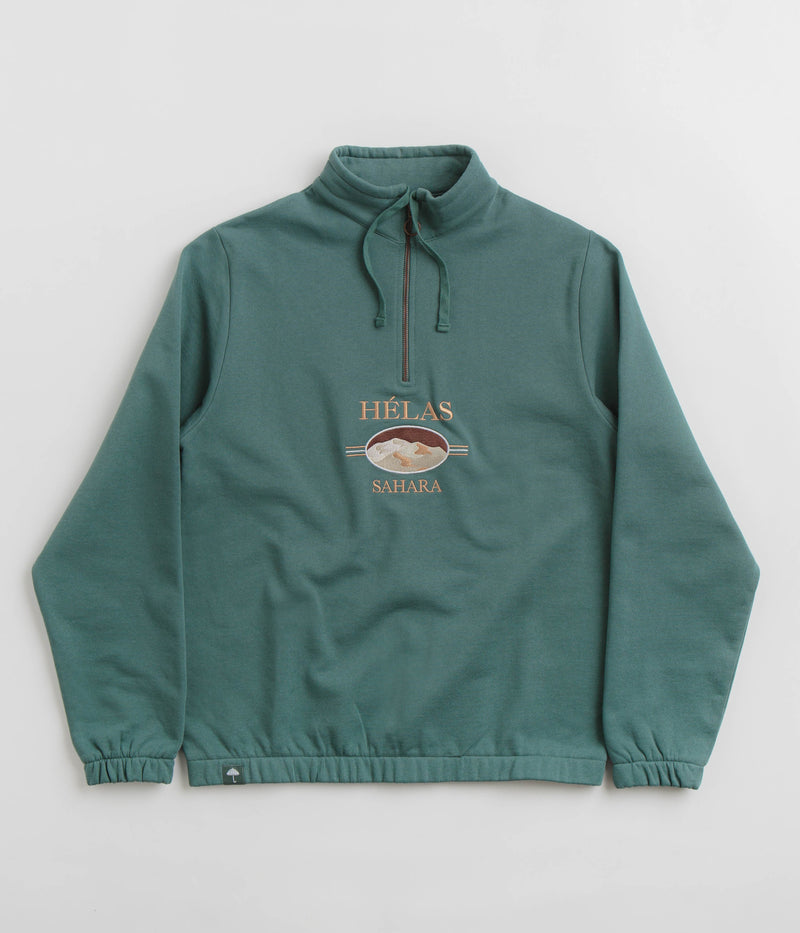 Helas Sahara Quarter Zip Sweatshirt in Khaki Green