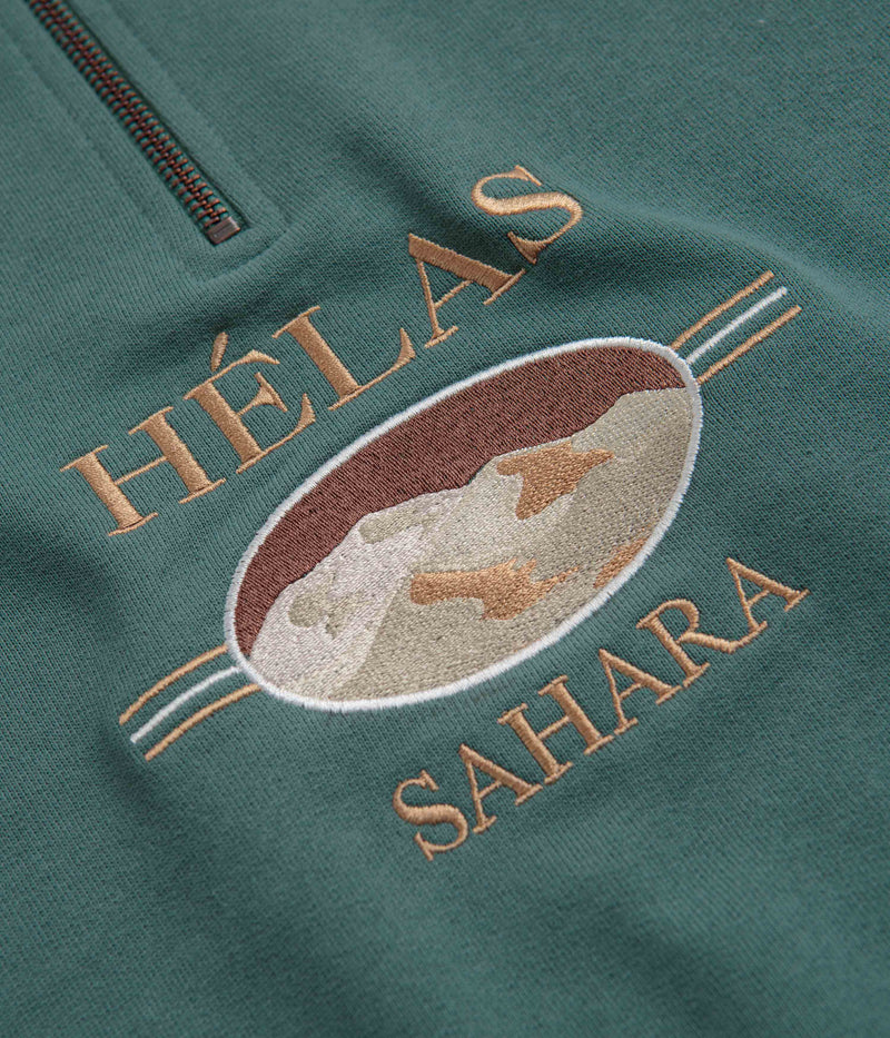 Helas Sahara Quarter Zip Sweatshirt in Khaki Green
