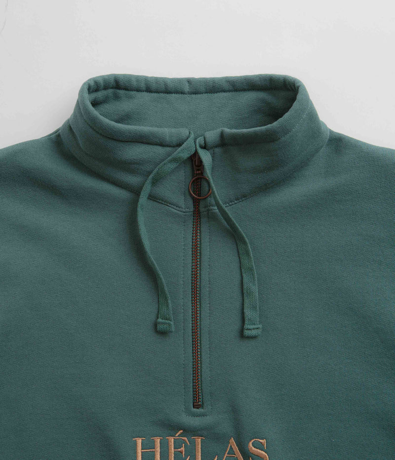Helas Sahara Quarter Zip Sweatshirt in Khaki Green