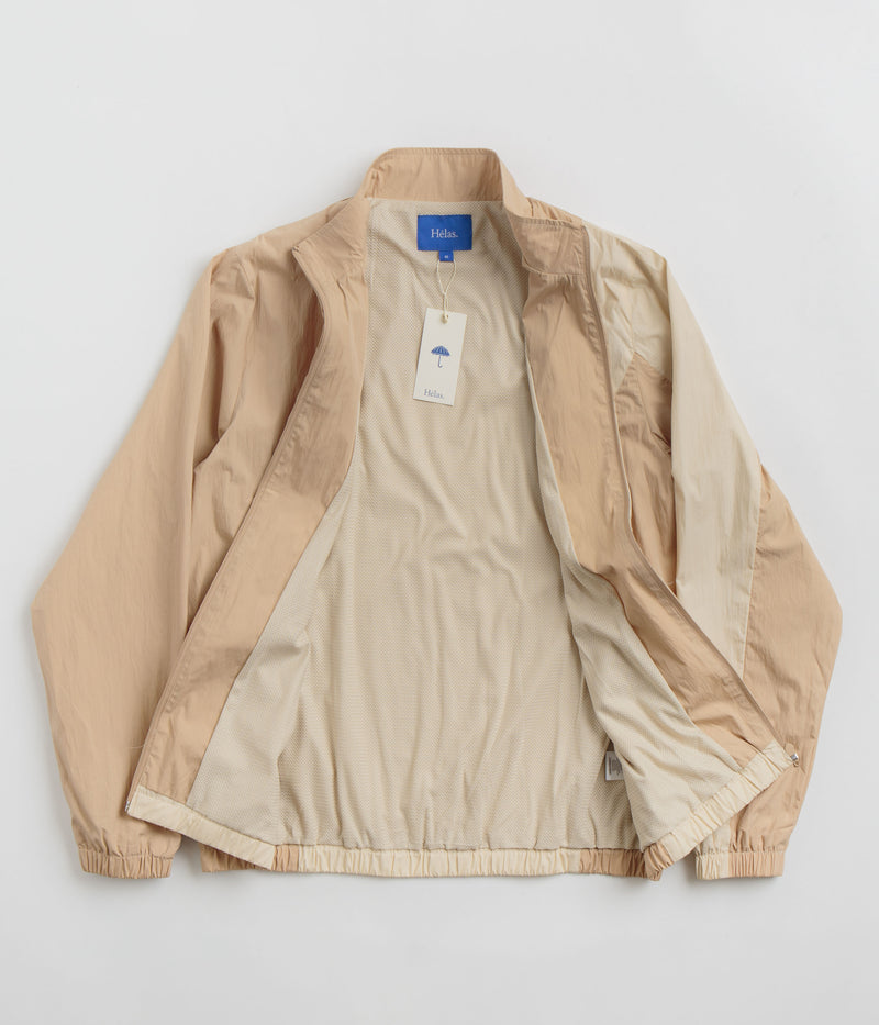 Helas Sand Track Jacket in Beige and Clear Brown