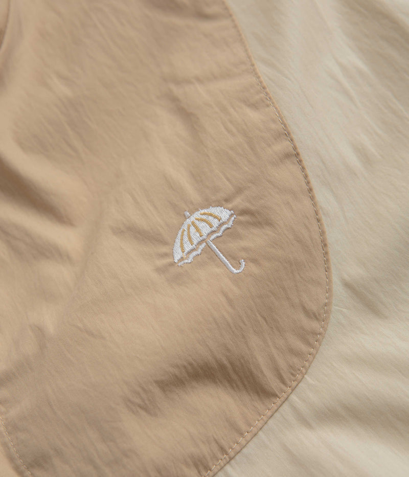 Helas Sand Track Jacket in Beige and Clear Brown
