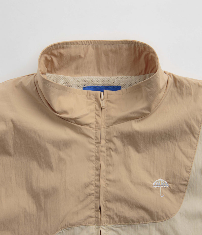 Helas Sand Track Jacket in Beige and Clear Brown