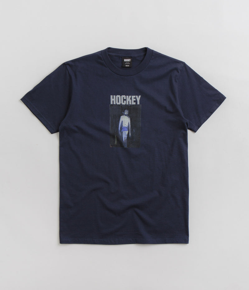 Hockey 50% Of Anxiety T-Shirt in Navy