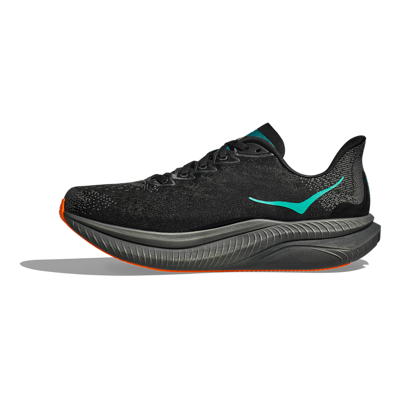 Hoka Mach 6 - Black - Electric Tangerine