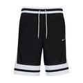 Black and white basketball shorts with drawstring elastic waistband and Nike swoosh