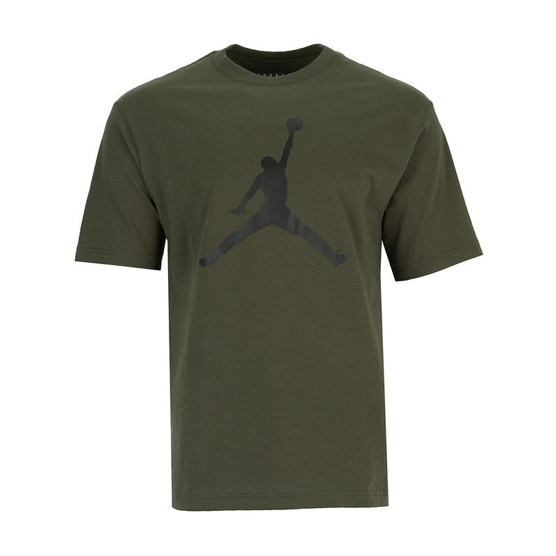 Men's olive green Jordan logo crew T-shirt, short sleeves