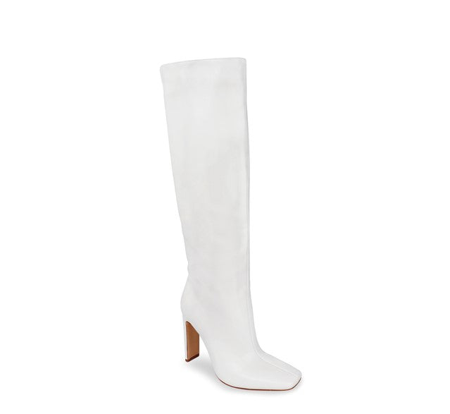 Knee High Embossed Chunky Heeled Boots Tequila-1