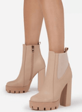 Lemonade ATLAS Chunky Heel Side Zip Bootie