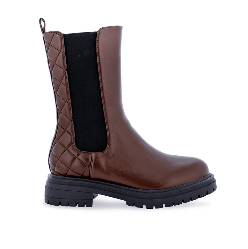 Liliana Dreamer-1 Mid Calf Elastic Chelsea Boots w/Elastic