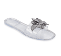 Liliana Jelli-94 Flat jelly Sandals With Rhinestone Flower on Strap