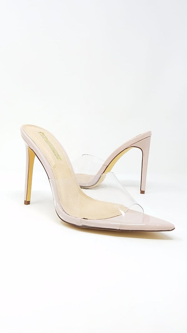 Liliana Laurent-3-Pu Pointy Toe Clear High Heels
