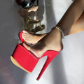 Liliana Mafia-6 Women Clear Stiletto High Heel Platform Sandals