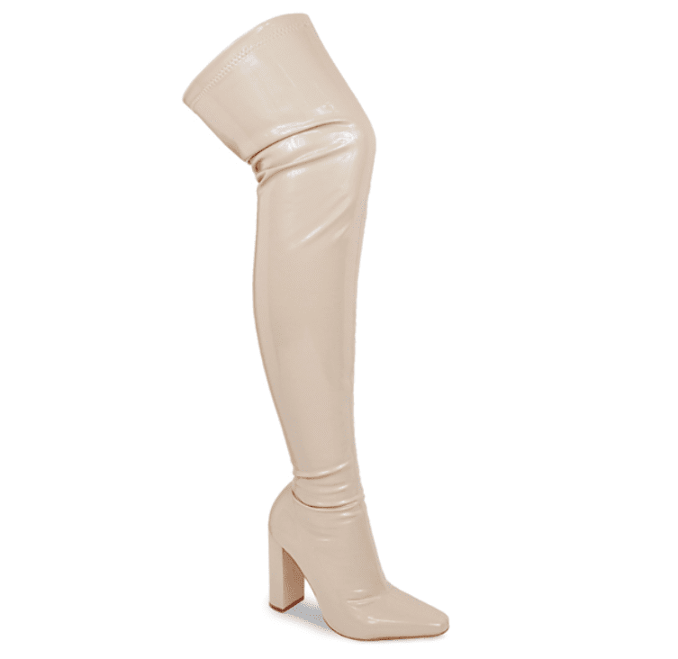 Liliana Pat-01 Thigh High Stretchy Boots