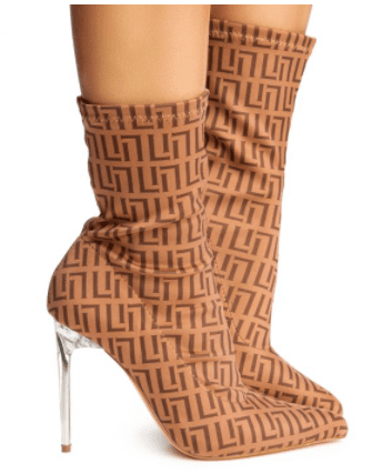 Liliana Resha-2 Clear Heel Bootie