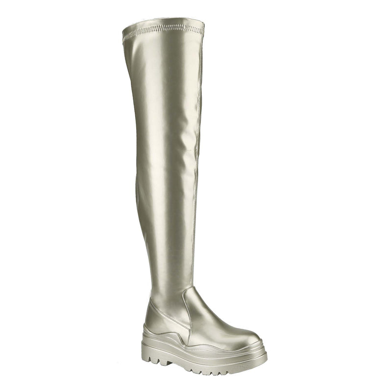 Liliana Thigh High Boots Chunky Lug Sole- Leema-05