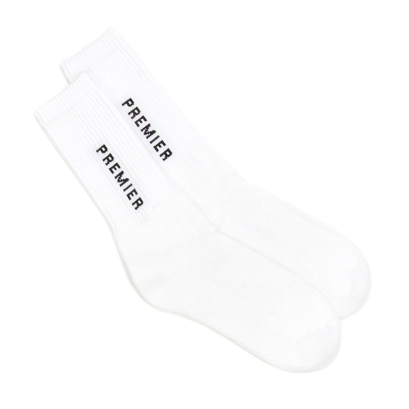 Premier Logo Crew Sock White / Black