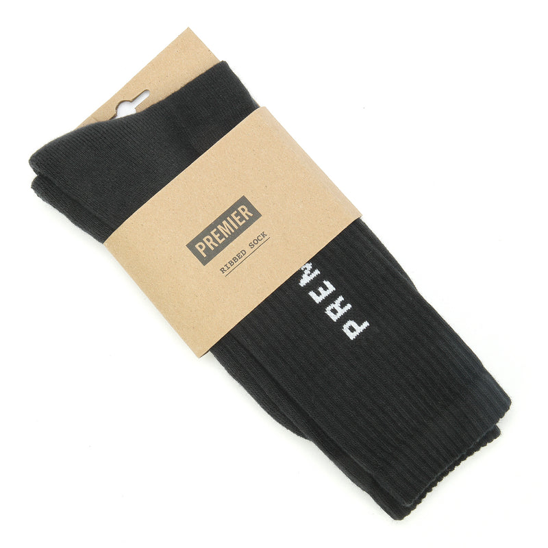 Logo Crew Sock Black / White