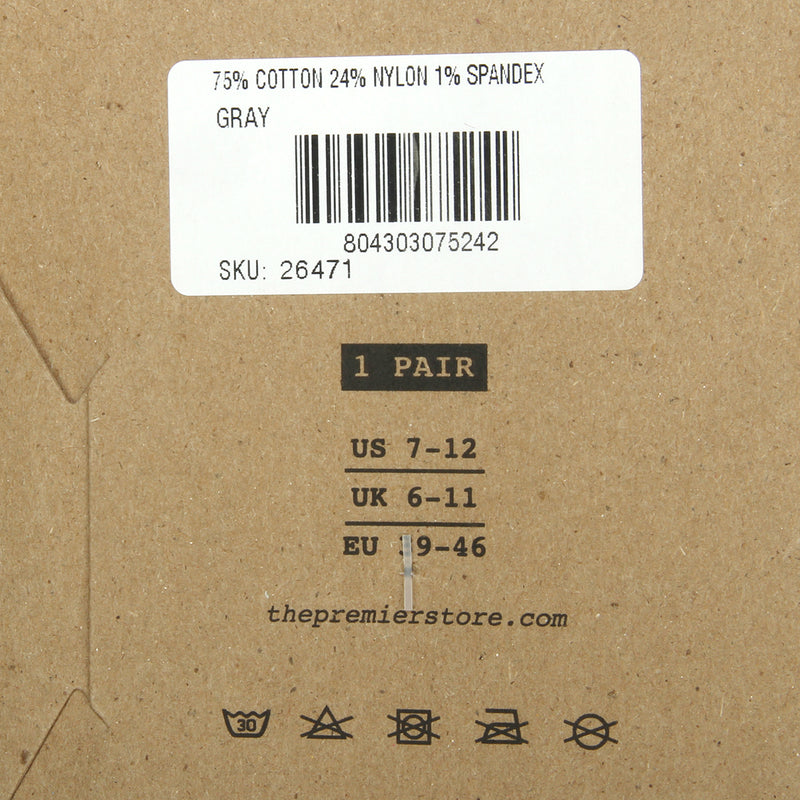 Premier Logo Crew Sock Grey