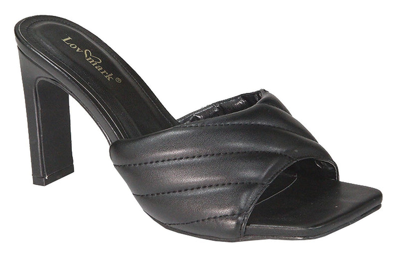 Lov Mark Birch-1 Square Open Toe Heel Sandals