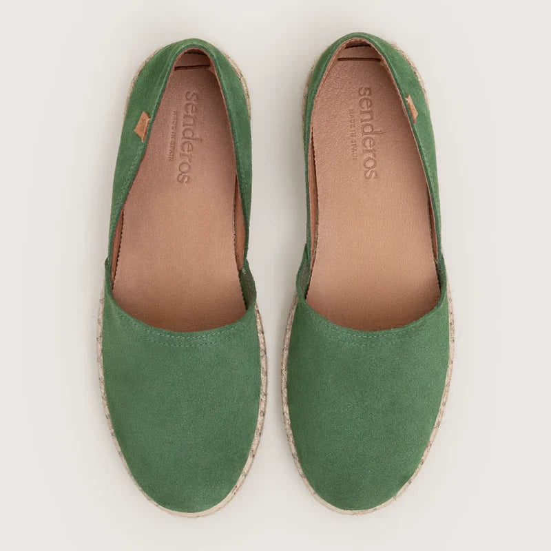 Maya - Green Suede