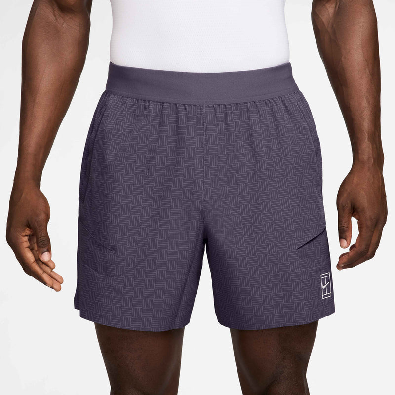 Men's Court Advantage Dri-FIT 15cm Shorts in Dark Raisin/White