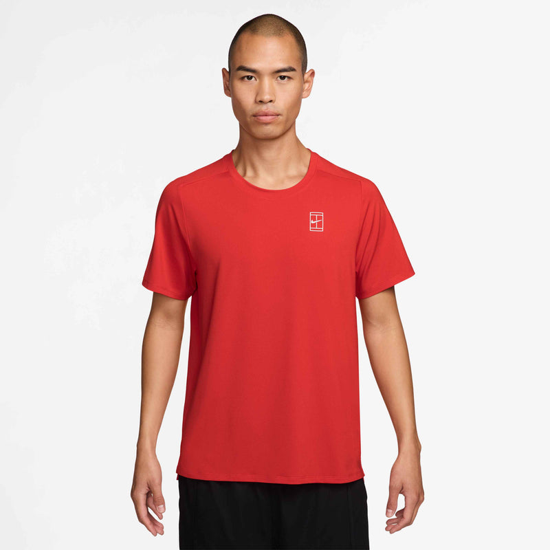 Men's Court Advantage Dri-FIT Tennis Top in Chile Red/White